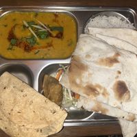 Dal tadka with naan and extras  at High on Chai in Koh Tao