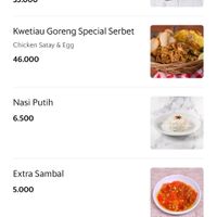 Some vegan/veggie options on the menu at Warung Serbet in Ubud