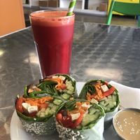“Bleeding Carrot” Juice and Rice Wrap!  at The Bleeding Carrot in Owen Sound