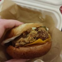 Crispy ch*ckn burger at Libertine Burger in Rugby