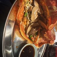 Vietnamese shiitake crepe   at Manky Sally's in Battery Point