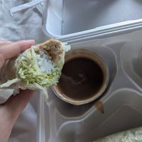 Fried tofu spring rolls had cabbage and vermicelli noodles plus a peanut sauce. at Miss Saigon in Tucson