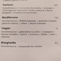 Vegan pizza at Martinerhof's Brauhotel in St Martin In Passeier