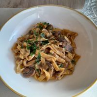 Mushroom tagliatelle at OliVia in Legnano