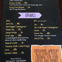 Menu in new design at Siboghana Waroeng in Ubud