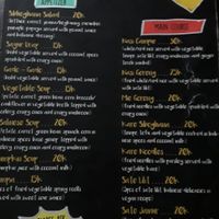 Menu at Siboghana Waroeng in Ubud