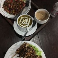 Mushroom sate, pumpkin soup, fried rice  at Siboghana Waroeng in Ubud