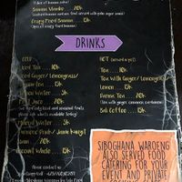menu at Siboghana Waroeng in Ubud