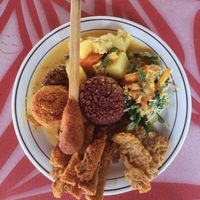 beautiful and tasty Nasi Campur at Siboghana Waroeng in Ubud