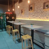 Inside the restaurant at X.WANG's Kitchen in Belgrade