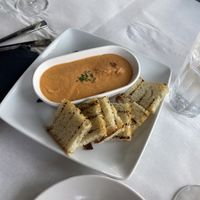 Roasted red pepper dip had great flavor.  at Metropolis in Corolla