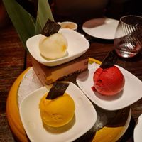 Selection of sorbet at Nobu  in Dubai
