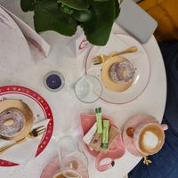 Cakes and coffee at Aj Zdravo Coffee and Cake Shop in Novi Sad