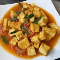 Fried tofu with tomato - Healthy Eatery & Beverage, Sapa  at Healthy Eatery & Beverage in Sapa