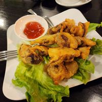 Crispy fried mushroom at Healthy Eatery & Beverage in Sapa