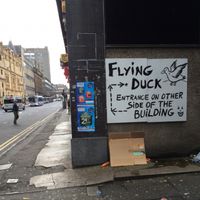 glad we found this sign at The Flying Duck in Glasgow