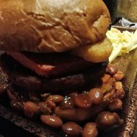 All day breakfast burger at The Flying Duck in Glasgow