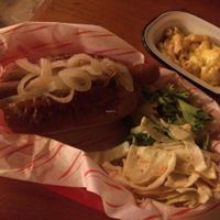 The Big Dawg and a side of Macaroni Cheeze. at The Flying Duck in Glasgow