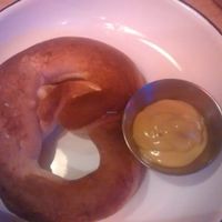 Oktoberfest - pretzel and mustard at The Flying Duck in Glasgow
