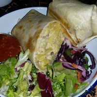 Mac cheese burrito at The Flying Duck in Glasgow