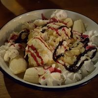 Banana split at The Flying Duck in Glasgow