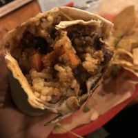 Inside burrito  at The Flying Duck in Glasgow