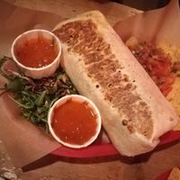 Shrimp burito at The Flying Duck in Glasgow