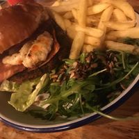 Shrimp and chorizo at The Flying Duck in Glasgow