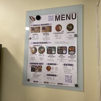 Current menu showing the vegan options  at Hankki k-mat in Oslo