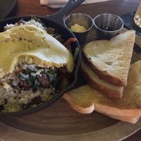 Veggie skillet w just egg and vegan cheesee  at JULEP in Brea