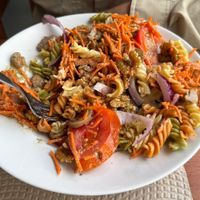 Build your own pasta salad at O Riquim in Povoacao