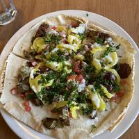 Falafel pitza   at Aladdin's Eatery in Pittsburgh