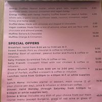 Menu  at Satiba Therapy Coffee Shop in Arequipa