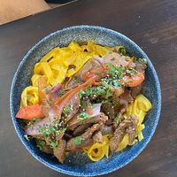 Pasta a la huancaina  at Satiba Therapy Coffee Shop in Arequipa