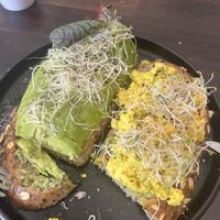 So good back for breakfast tofu scramble and cafe made with soy  at Satiba Therapy Coffee Shop in Arequipa