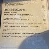 English menu   at Satiba Therapy Coffee Shop in Arequipa