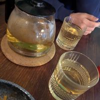 Muna tea, without tea cups lol at Satiba Therapy Coffee Shop in Arequipa