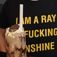 Oreo millshake (lacks of flavour) at Satiba Therapy Coffee Shop in Arequipa