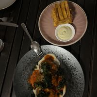 plantanos and cabbage thing   at Rufio in St Kilda