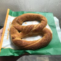Plain pretzel  at SIN - Auntie Anne's - Jewel in East Singapore