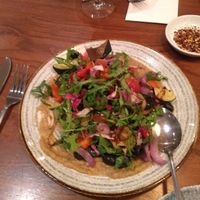 Salad with aubergine base. at Bella Italia in Inverness