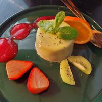 Dessert, Matcha pana cotta at Udonge Vegan Cuisine in Potsdam