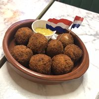Portion of bitterballen. Very lovely  at Pancake Company in Amsterdam