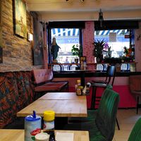 Eat-in space at Pancake Company in Amsterdam