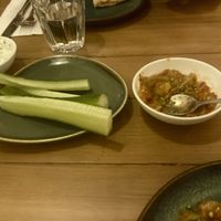 Melitzanosalata smoked aubergine   at The Olive Tree  in Berkhamsted