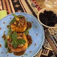 Stuffed tofu with lotus seeds  at ChuSu Kitchen in Lao Cai