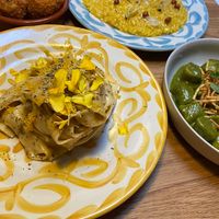 Gnocchi al pesto (these were too soft imo) and the pesto was a bit bland, risotto and papardelle chanterelle. The croquettes were the star of the show 😂  at V'italian in Copenhagen