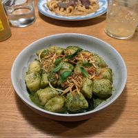 Pesto gnocchi at V'italian in Copenhagen