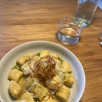 Leek gnocchi  at V'italian in Copenhagen