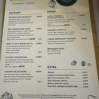 Menu 1  at Tulip - specialty coffee & brunch in Bonn